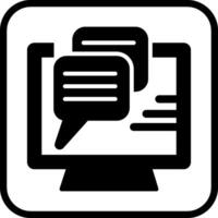 Computer Chatting Vector Icon