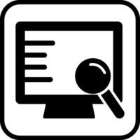 Computer Search Vector Icon