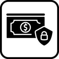 icono de vector de dinero seguro