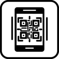 icono de vector de código qr