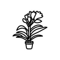 Clivia Miniata icon in vector. Logotype vector