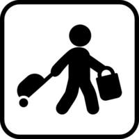 icono de vector de bolsa de transporte