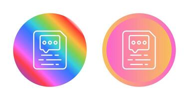 Document Insert Comment Vector Icon