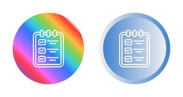 memorándum almohadilla con Lista de Verificación vector icono