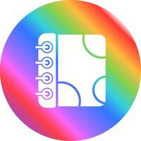 Notebook with Decorative Vector Icon