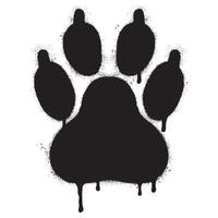 Spray Painted Graffiti Paw Print icon Sprayed isolated with a white background. vector