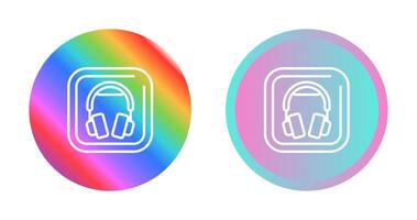 Headphones Square Vector Icon