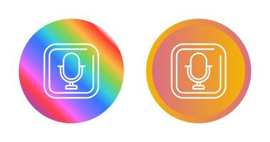 Microphone Square Vector Icon