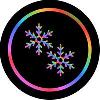 icono de vector de copos de nieve