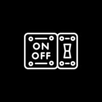 icono de vector de interruptor de luz