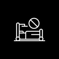 icono de vector de cama