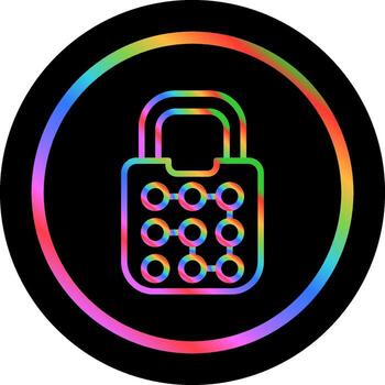 icono de vector de bloqueo de patrón