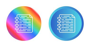 Note Page Vector Icon
