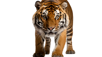 ai generato tigre ruggente nel il selvaggio in via di estinzione Bengala specie catturato png