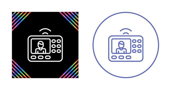 intercomunicador sistema vector icono