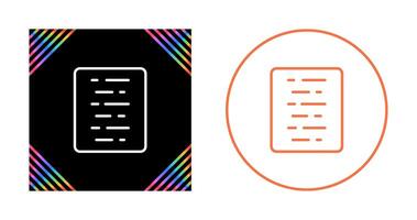 Document Align Center Vector Icon