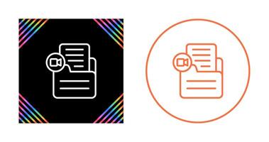 Document Insert Video Vector Icon