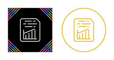 Document Insert Graph Vector Icon
