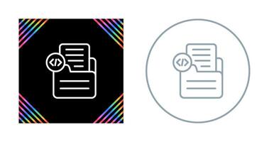 Document Insert Code Vector Icon