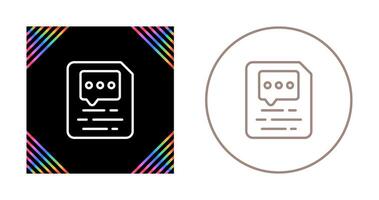Document Insert Comment Vector Icon