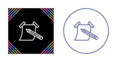 Sticky note with pencil Vector Icon