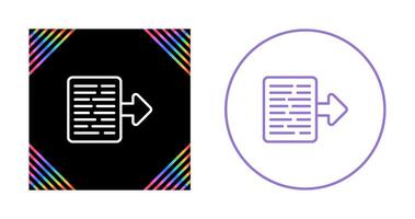 Document Export Vector Icon