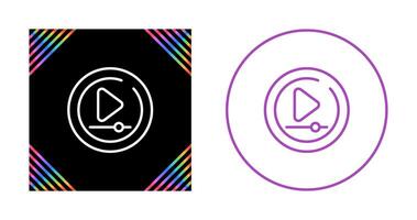 Video Play Circle Vector Icon