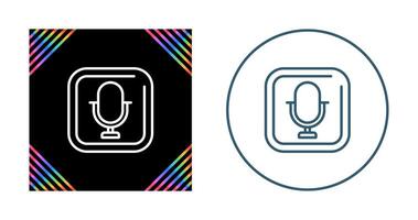 Microphone Square Vector Icon