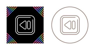 Rewind Square Vector Icon