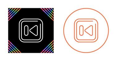 Previous Track Square Vector Icon