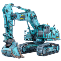 AI generated Excavator Working on Industrial Construction Site Heavy Machinery in Action for Engineering Projects, png