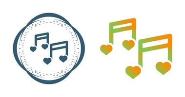 romántico música vector icono