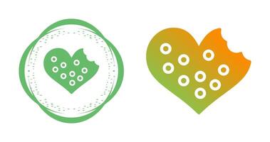 Heart shaped cookies Vector Icon