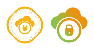 icono de vector de seguridad en la nube