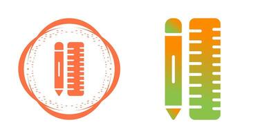 Pencil with Ruler Vector Icon