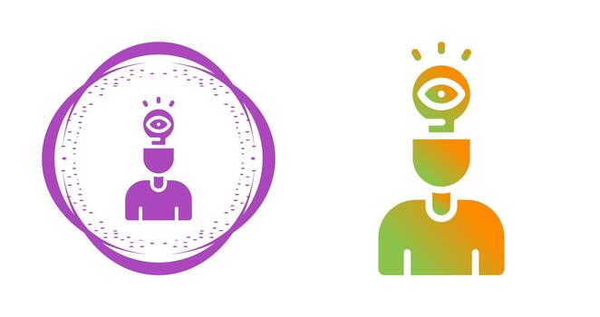 visual pensando vector icono