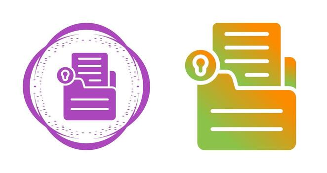 Document Lock Vector Icon