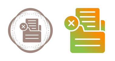 Document Rejected Vector Icon