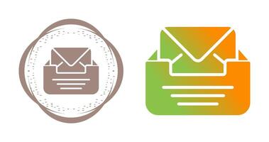 Inbox with envelope Vector Icon