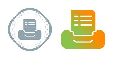 Filing cabinet with files Vector Icon