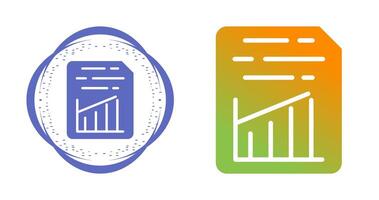 Document Insert Graph Vector Icon