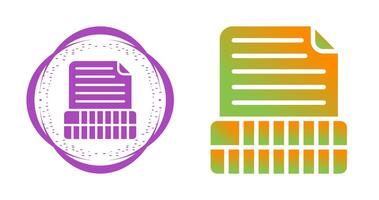 Document Insert Table Vector Icon