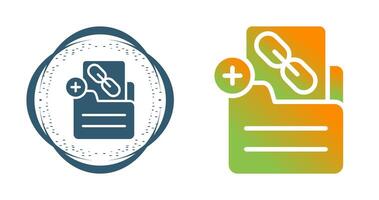 Document Insert Link Vector Icon