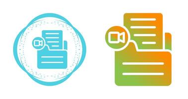 Document Insert Video Vector Icon