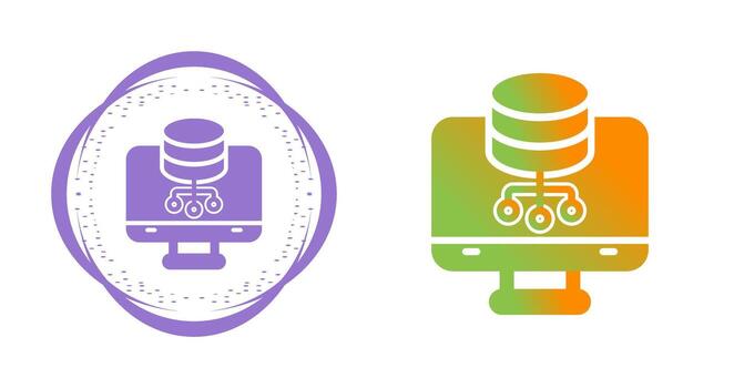 base de datos administración vector icono