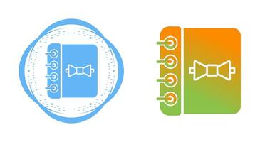 Notebook with Ribbon Vector Icon