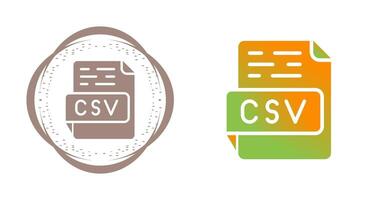 icono de vector csv