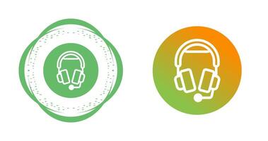 Headphones with Microphone Vector Icon