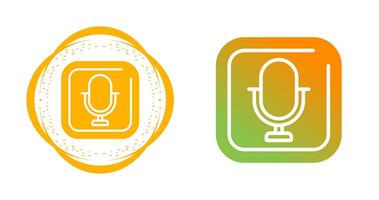 Microphone Square Vector Icon