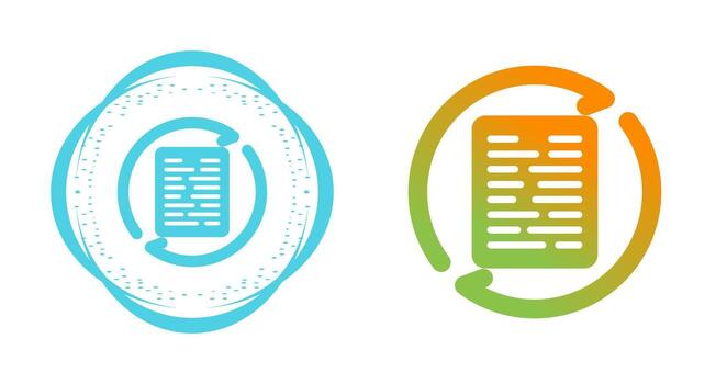 documento sincronización vector icono